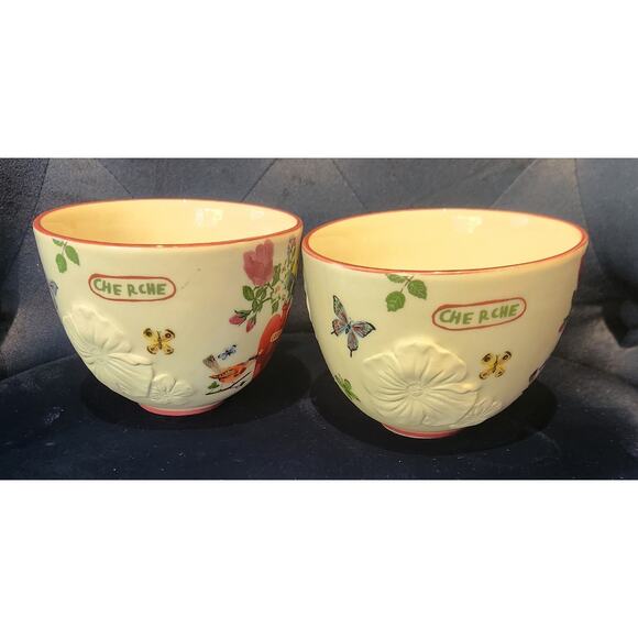 2 Anthropologie Nathalie Lete Titania Love mugs Holds 12 ounces - Picture 3 of 10
